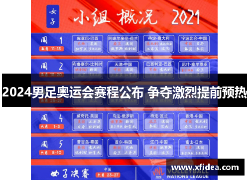 2024男足奥运会赛程公布 争夺激烈提前预热